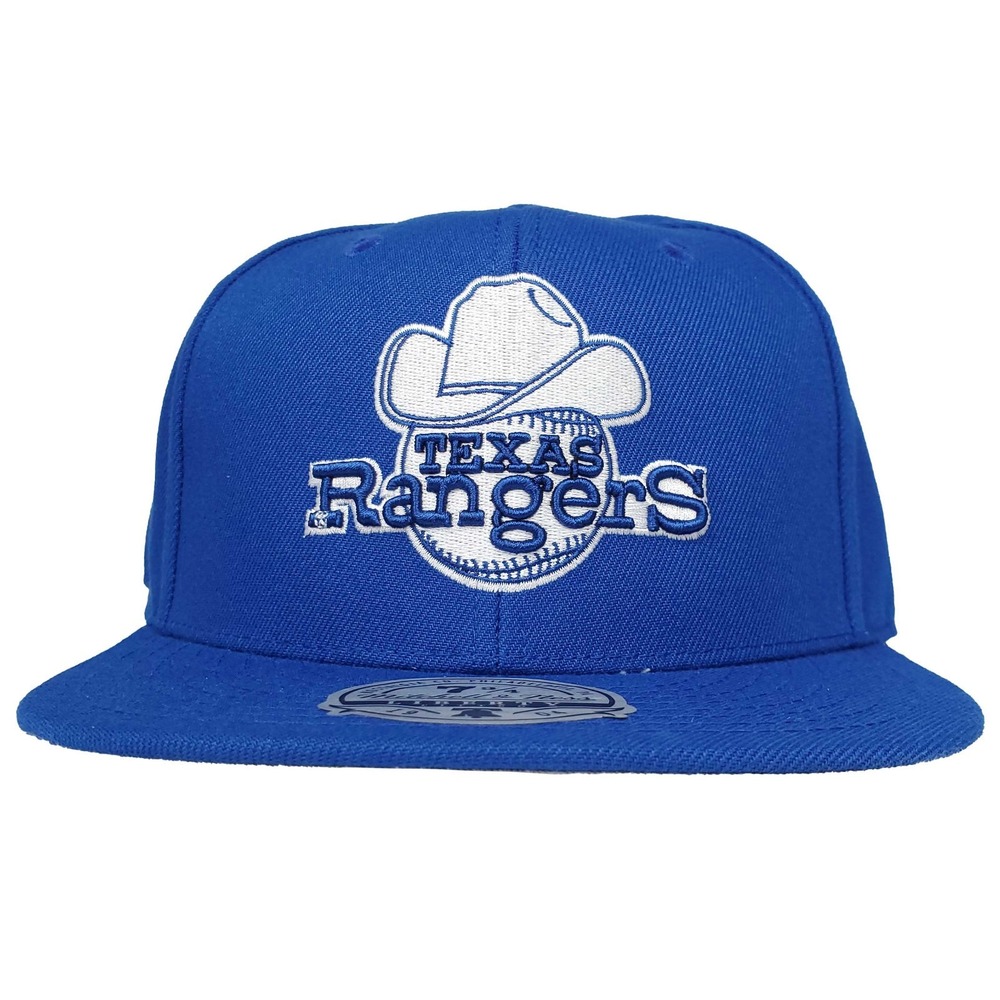 Texas Rangers Mitchell & Ness MLB Fitted 7 3/4 Liberty Fit Hat Cap Blue NWT